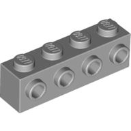 Lego kostka (kostička) 1x4 s nopy na jedné straně, světle modro šedá (4211636)